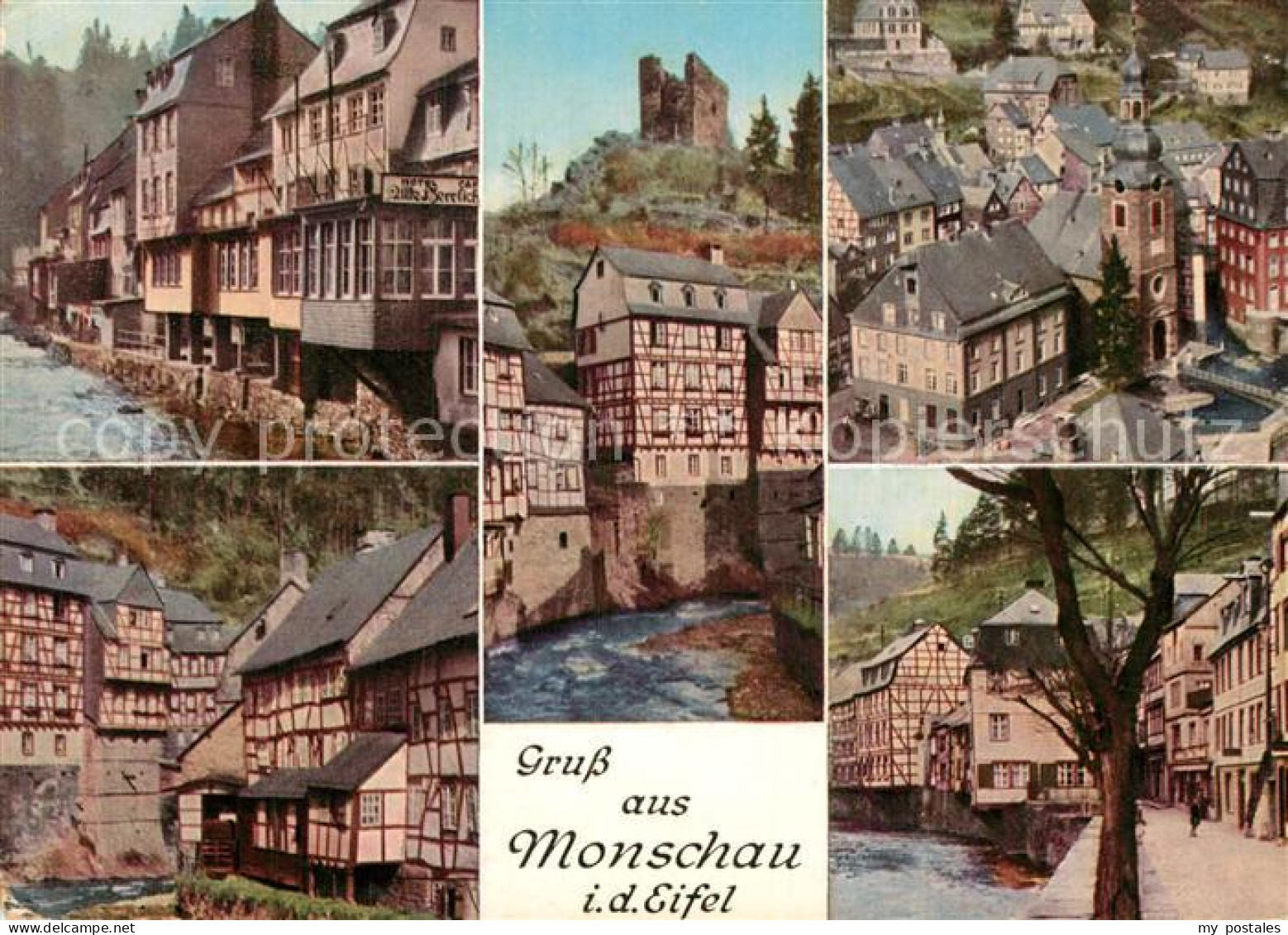 72989809 Monschau Rurpartien Burgruine Haller Rotes Haus Monschau - Monschau