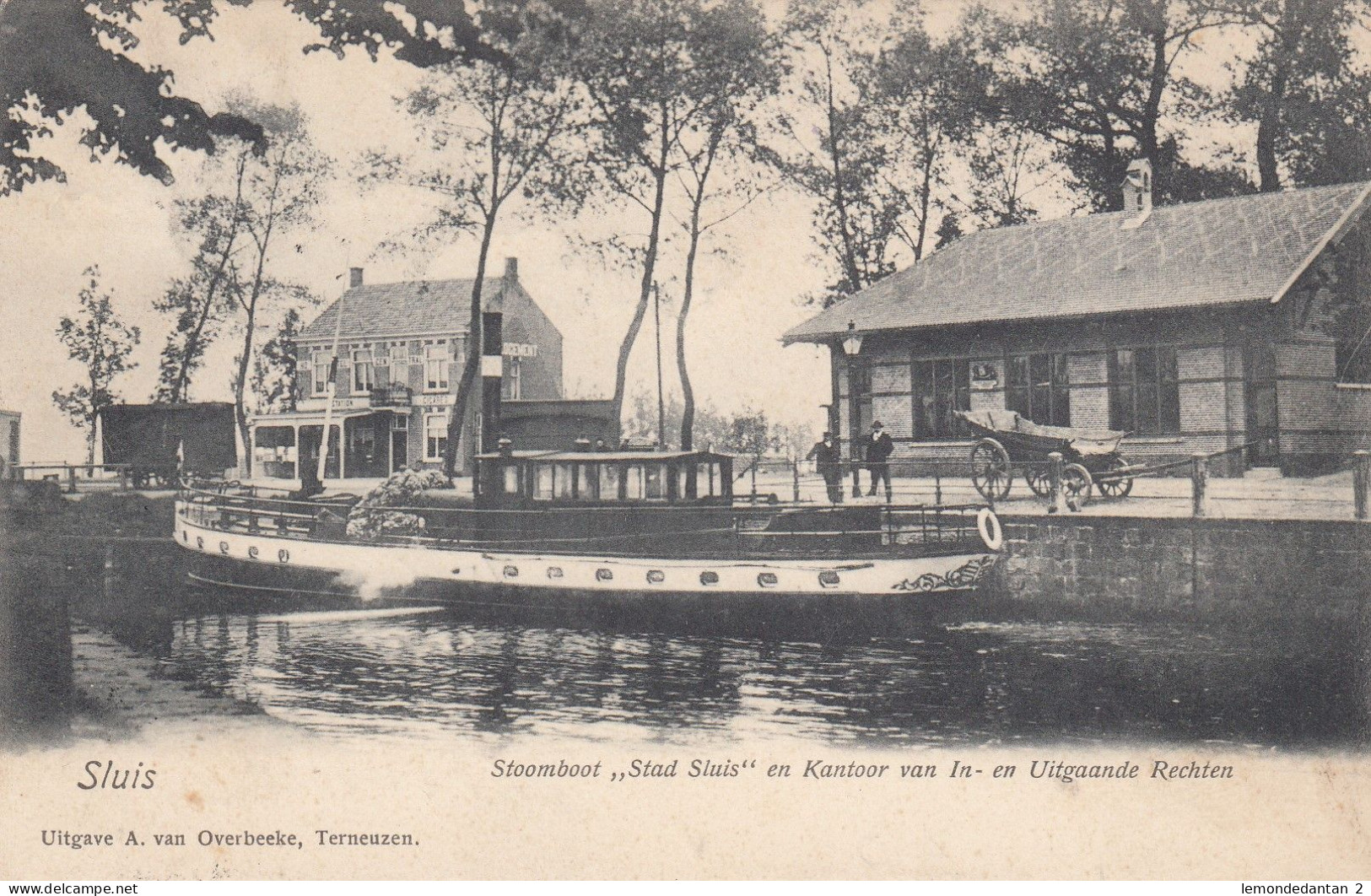 Sluis - Stoomboot 'Stad Sluis' En Kantoor Van In -en Uitgaande Rechten - Sluis