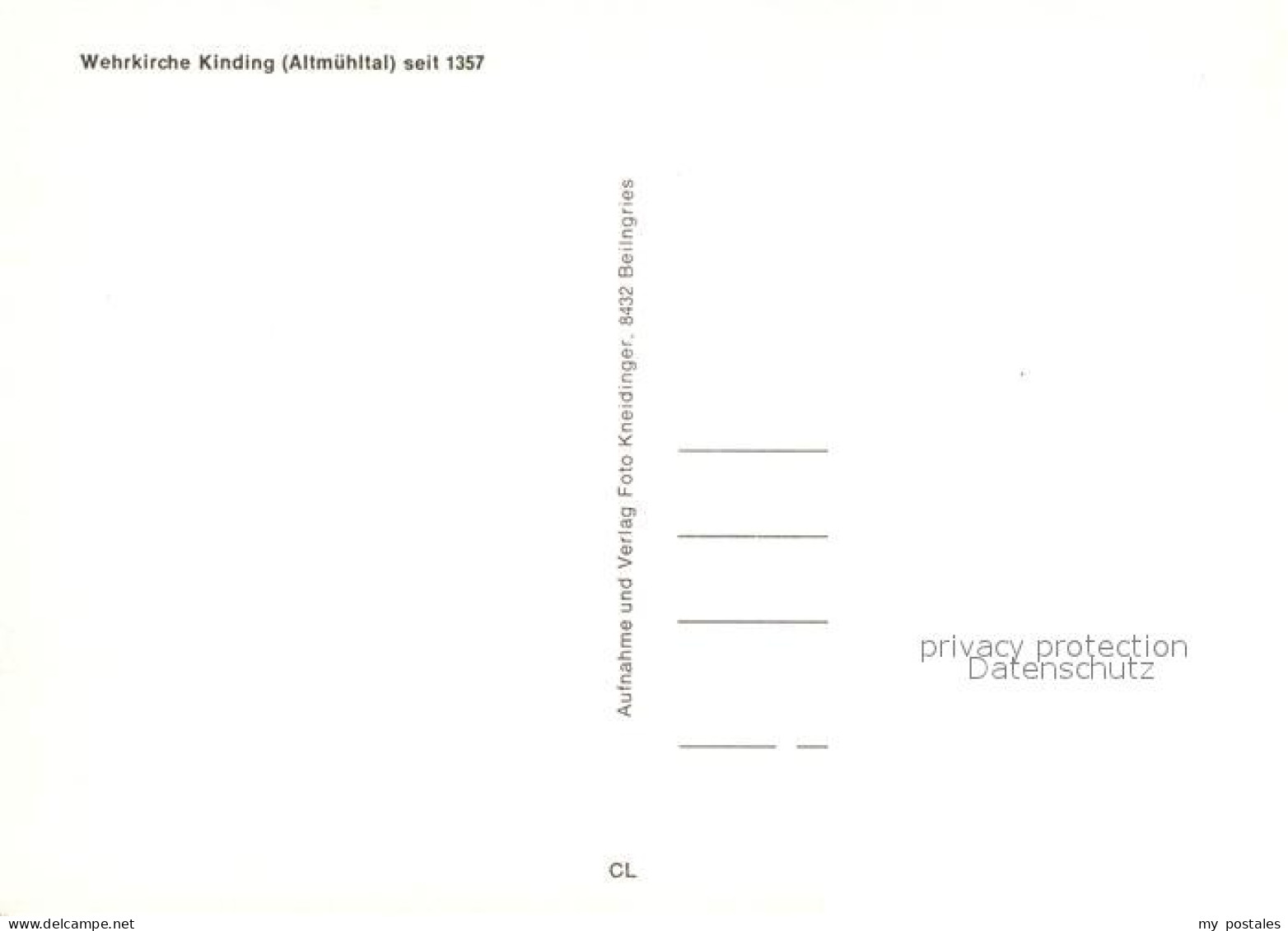 72989800 Kinding Wehrkirche Inneres Kinding - Other & Unclassified