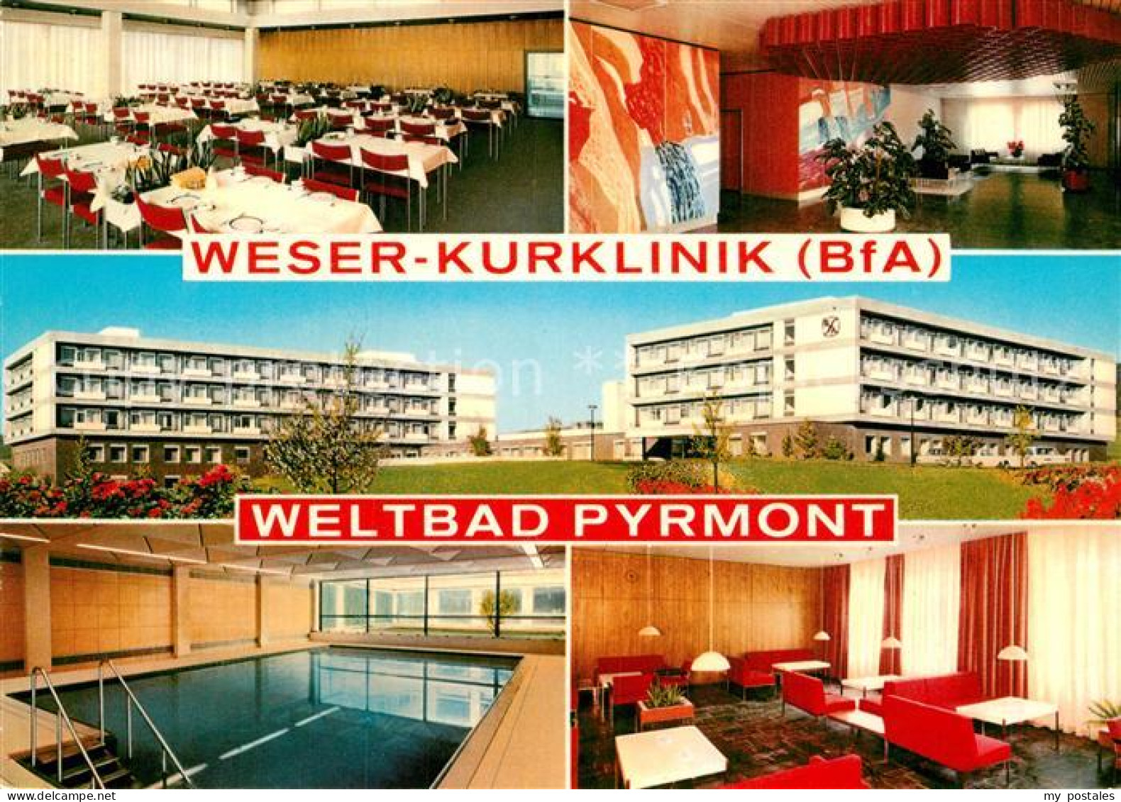 72989748 Bad Pyrmont Weser Kurklinik BfA Speisesaal Foyer Hallenbad Bad Pyrmont - Bad Pyrmont