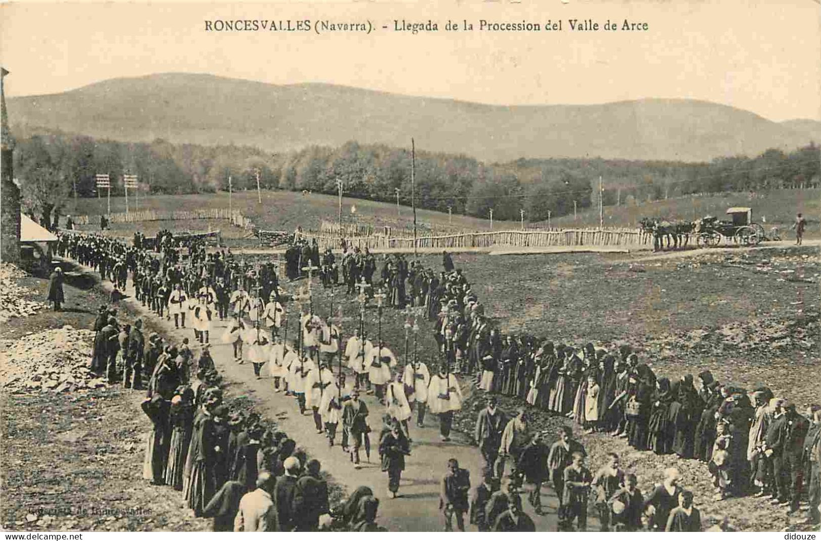 Espagne - Navarra - Roncesvalles - Llegada De La Procession Del Valle De Arce - Animée - Procession Religieuse - CPA - V - Navarra (Pamplona)