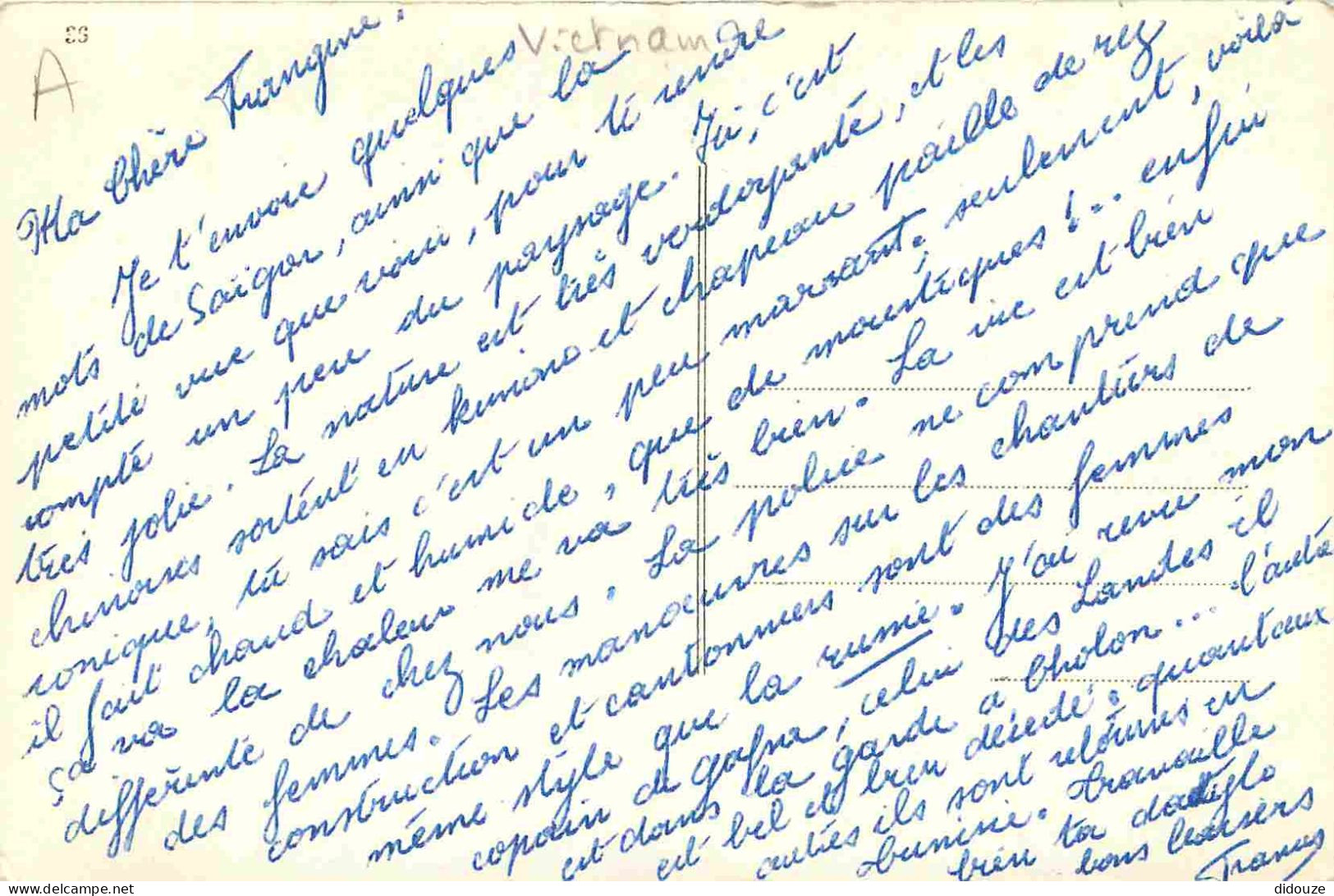 Vietnam - Saigon - Temple Du Souvenir - Colorisée - Correspondance - CPSM Format CPA - Voir Scans Recto-Verso - Viêt-Nam