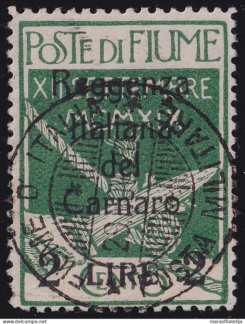 Fiume, 1920, Kvarner Gulf Occupation, Carnaro, 2L Value - Fiume