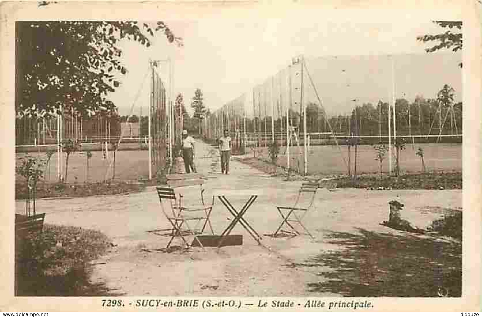 94 - Sucy En Brie - Le State - Allée Principale - Animée - Tennis - CPA - Voir Scans Recto-Verso - Sucy En Brie