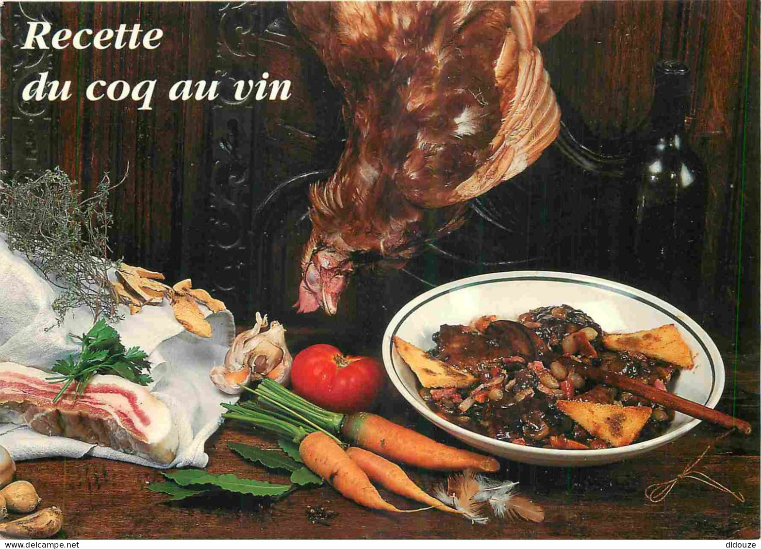 Recettes De Cuisine - Coq Au Vin - Gastronomie - CPM - Carte Neuve - Voir Scans Recto-Verso - Recepten (kook)