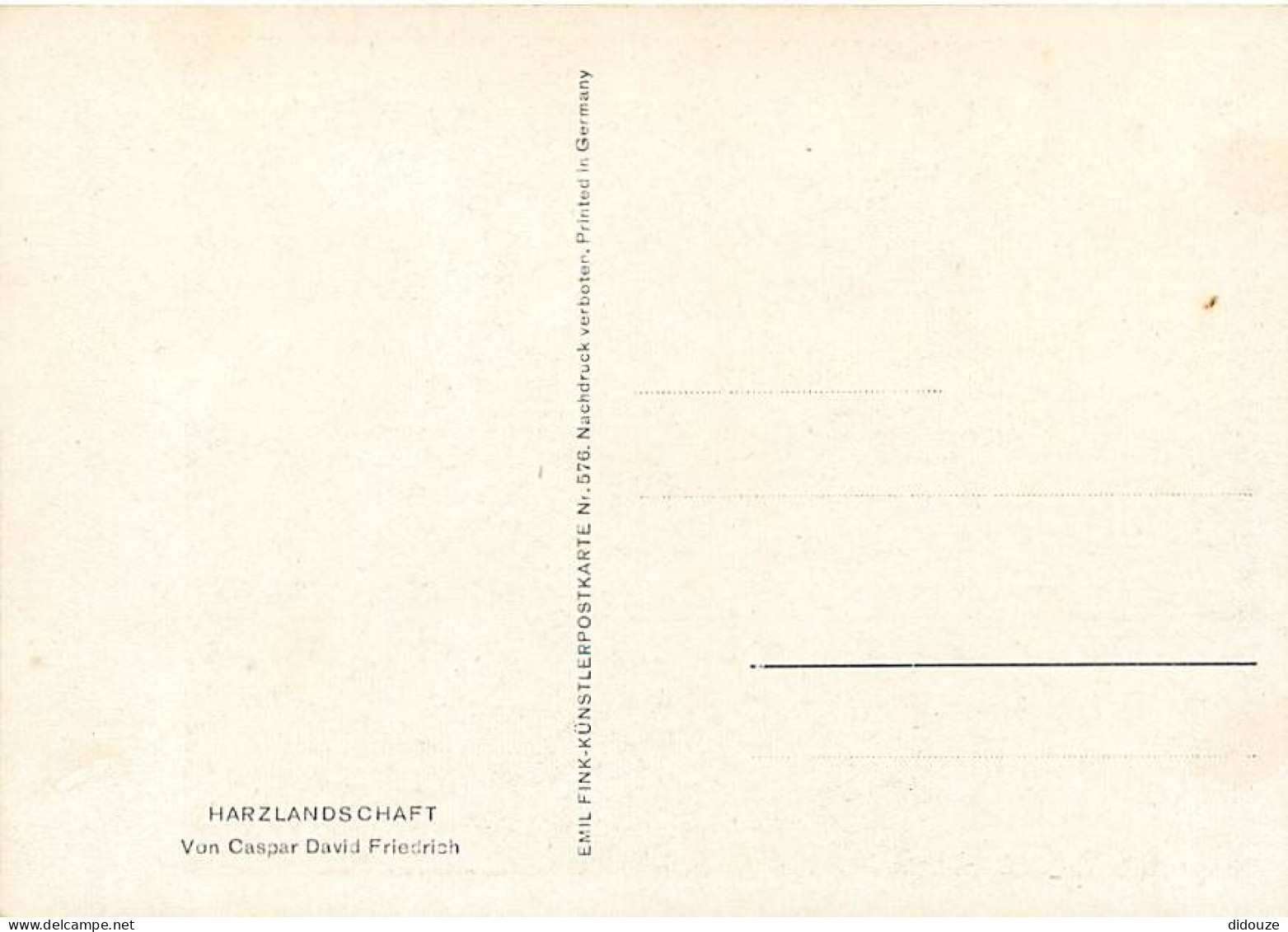 Art - Peinture - Caspar David Friedrich - Harzlandschaft - CPM - Voir Scans Recto-Verso - Paintings