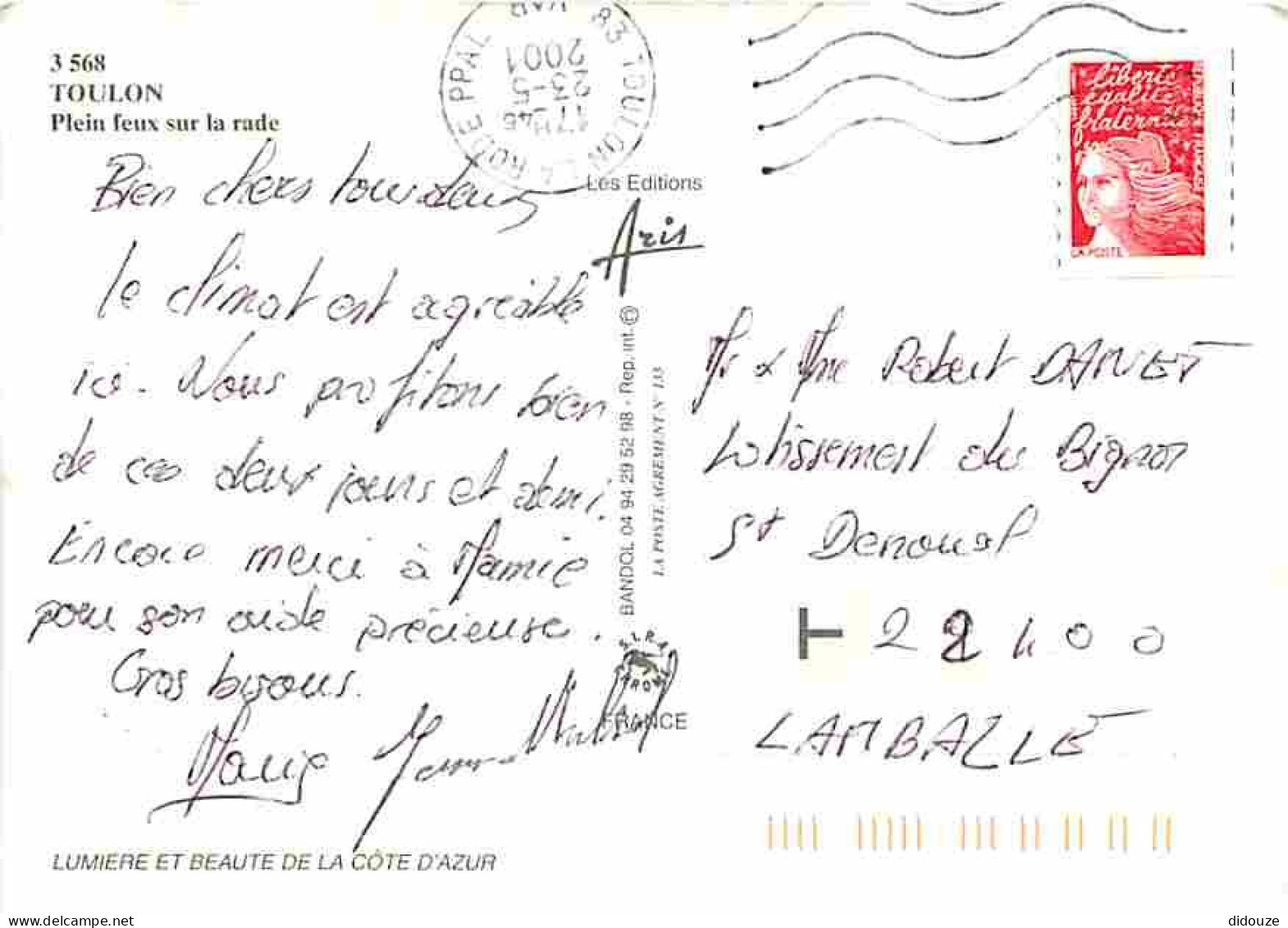 83 - Toulon - Plein Feux Sur La Rade La Nuit - Vue Aérienne - CPM - Voir Scans Recto-Verso - Toulon