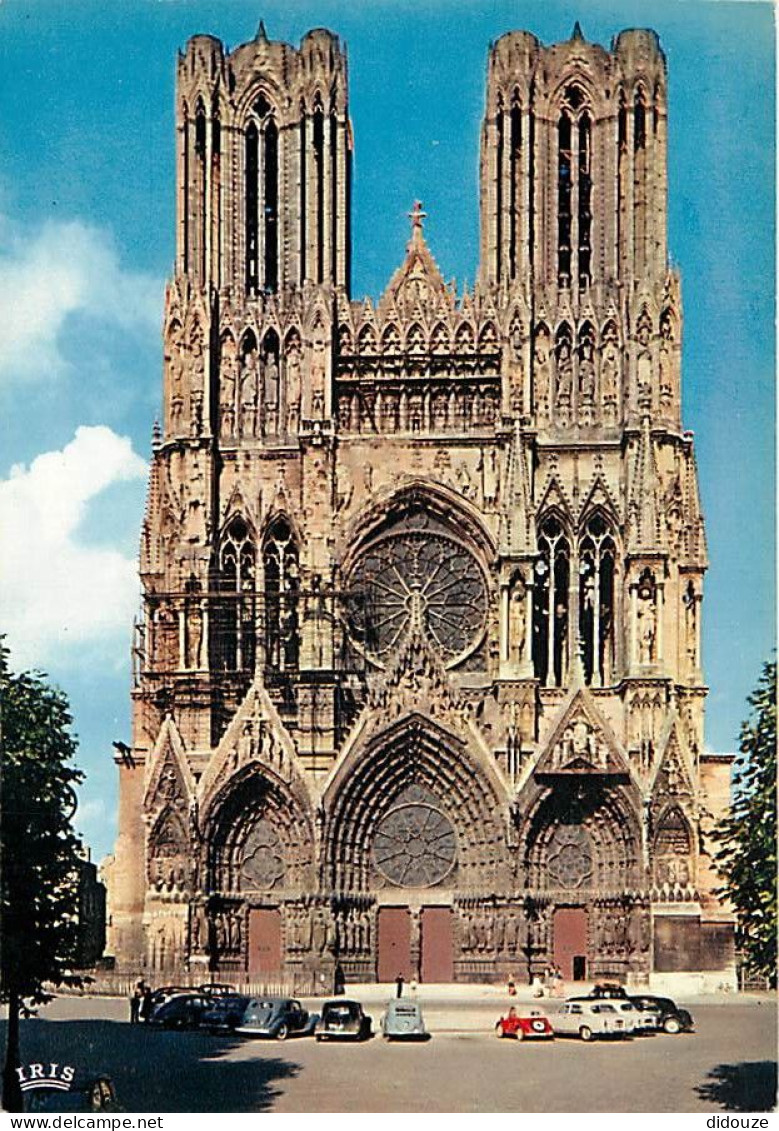 51 - Reims - Cathédrale Notre Dame - Façade - Automobiles - CPM - Carte Neuve - Voir Scans Recto-Verso - Reims