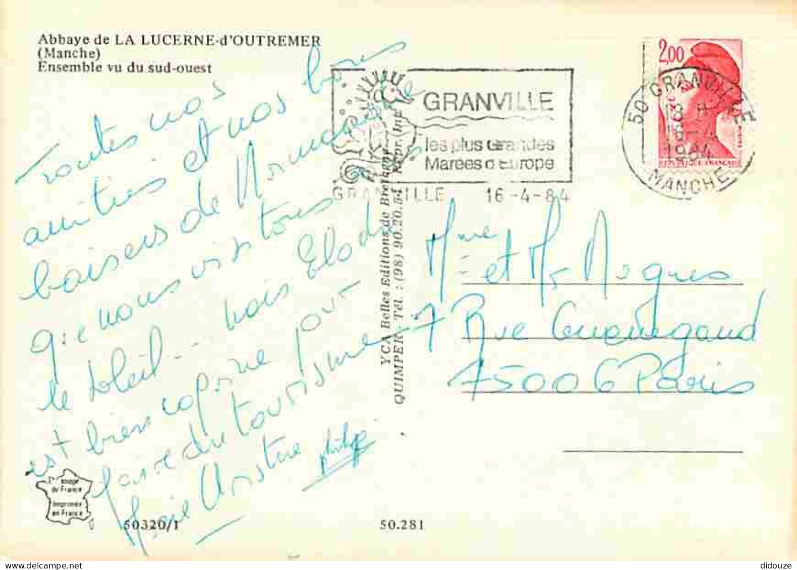 50 - La Lucerne D'Outremer - Abbaye De La Lucerne - Ensemble Vu Du Sud-ouest - Flamme Postale - CPM - Voir Scans Recto-V - Altri & Non Classificati