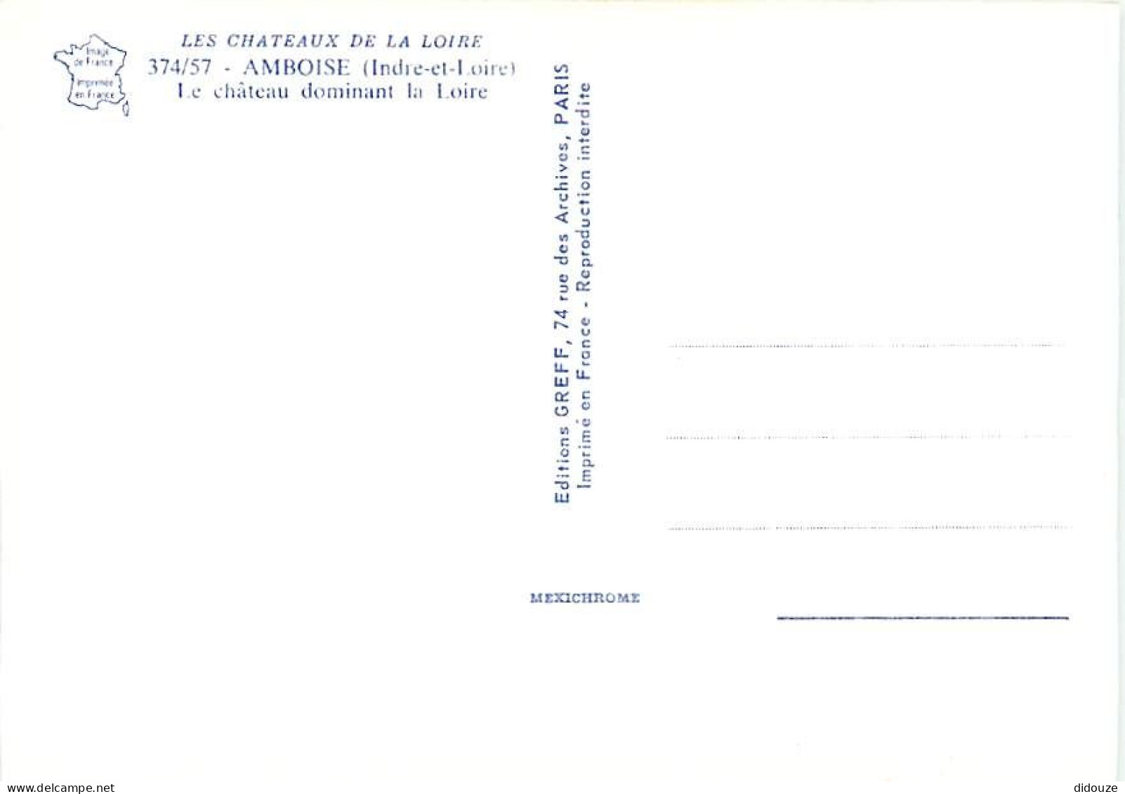 37 - Amboise - Le Château Dominant La Loire - Carte Neuve - CPM - Voir Scans Recto-Verso - Amboise