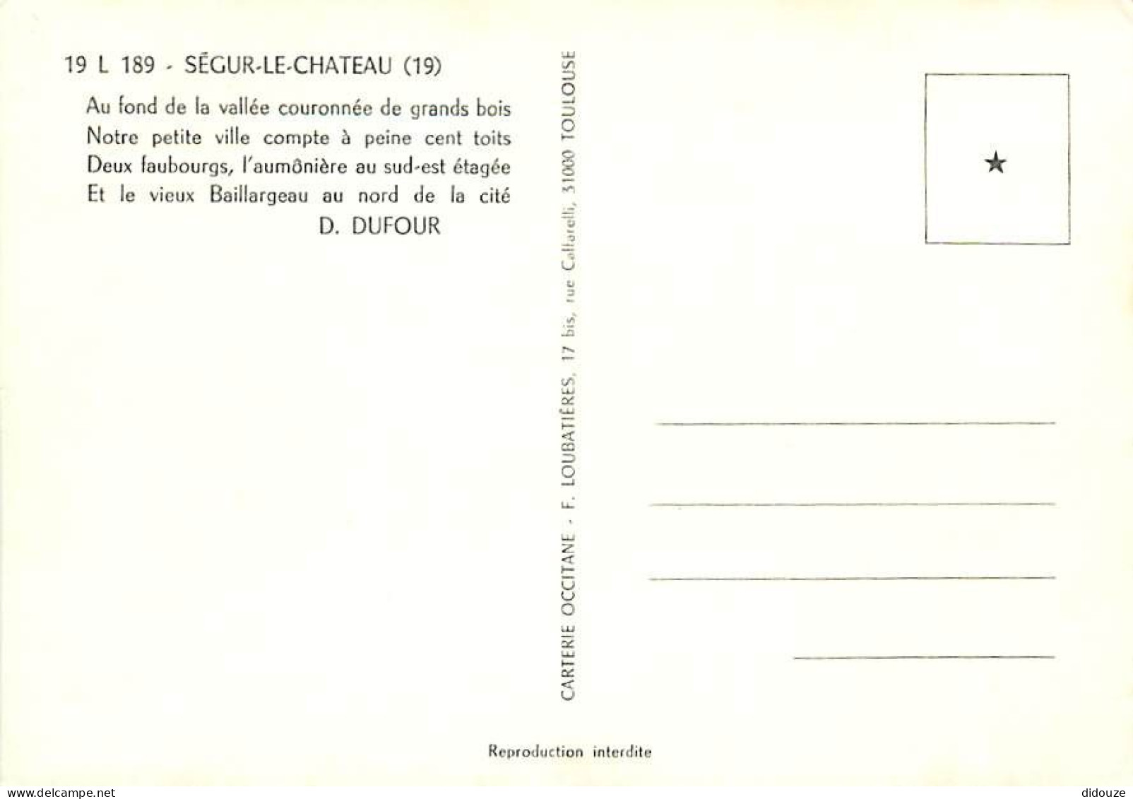 19 - Ségur Le Château - Pont - Carte Neuve - CPM - Voir Scans Recto-Verso - Otros & Sin Clasificación