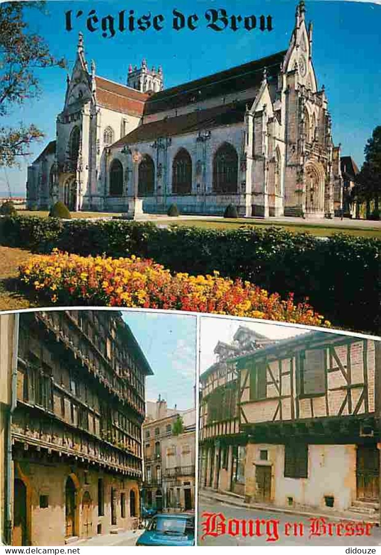 01 - Bourg En Bresse - Multivues - Automobiles - Fleurs - CPM - Voir Scans Recto-Verso  - Andere & Zonder Classificatie