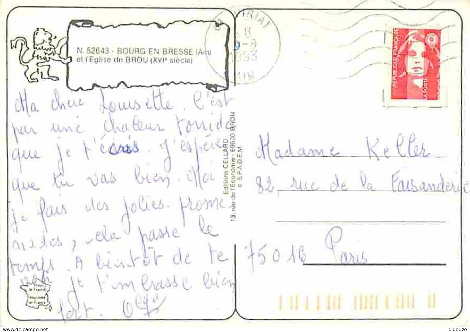 01 - Bourg En Bresse - Multivues - Automobiles - Fleurs - CPM - Voir Scans Recto-Verso  - Other & Unclassified