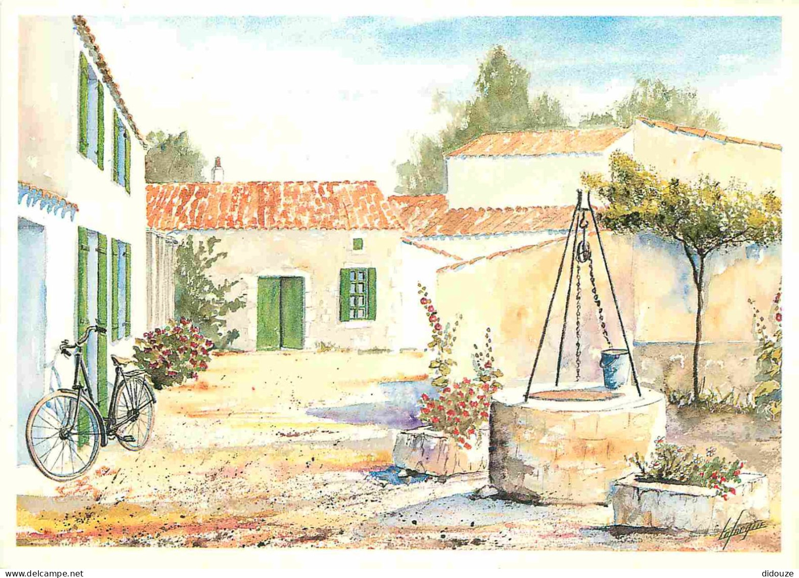 17 - Ile D'Oléron - Saint Denis - Aquarelle De Jean Pierre Lafargue - Art Peinture - CPM - Voir Scans Recto-Verso - Ile D'Oléron