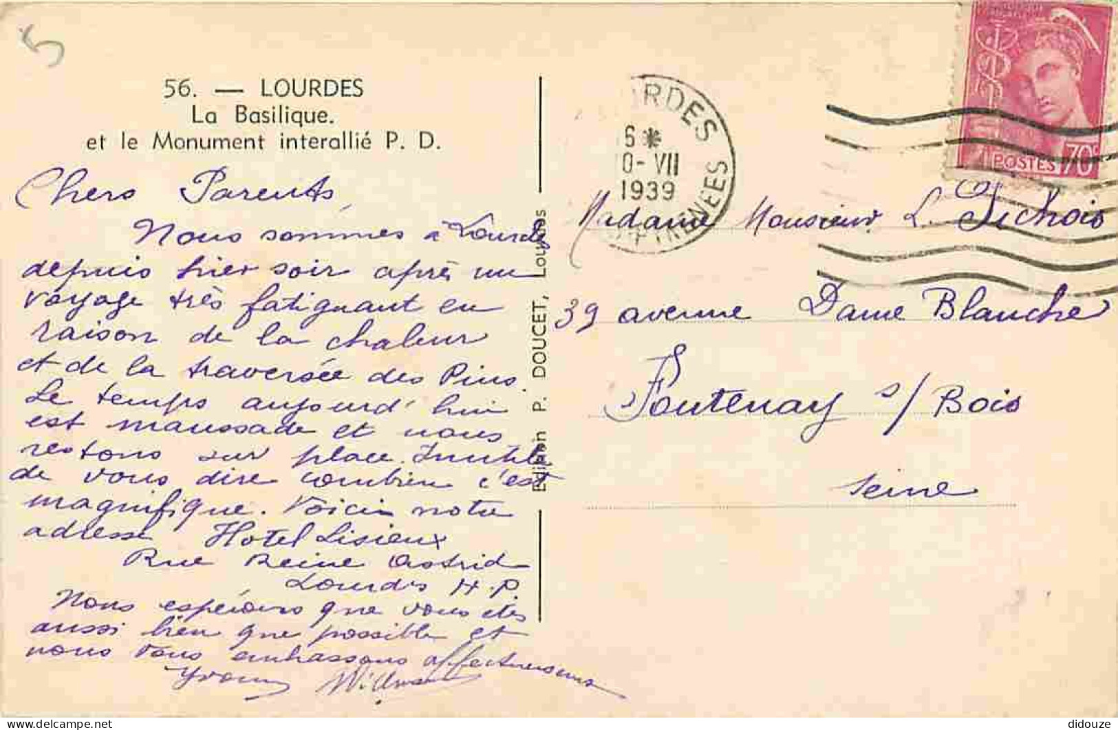 65 - Lourdes - Ville Connue Pour Son Pèlerinage Chrétien - CPA - Voir Scans Recto-Verso - Lourdes