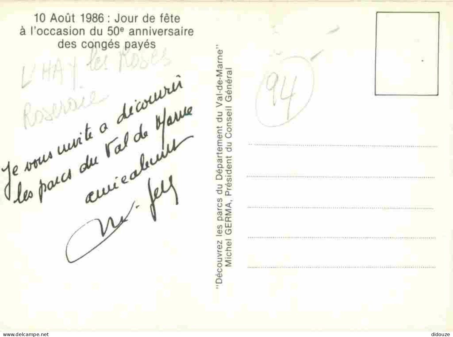 94 - L'Hay Les Roses - La Roseraie - Fleurs - Roses - CPM - Voir Scans Recto-Verso - L'Hay Les Roses