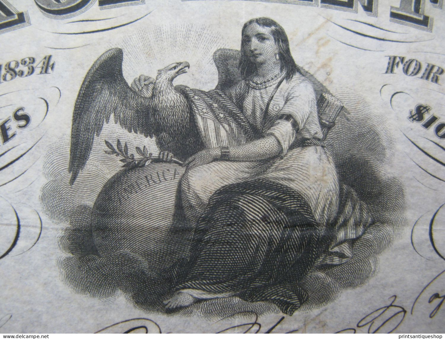 1855 Bond COMMON STOCK CERTIFICATE BANK OF KENTUCKY Louisville KY USA Deco - Sonstige & Ohne Zuordnung