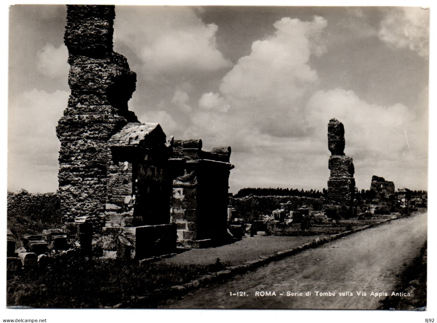 CPSM GF ITALIE - ROMA - 1-121. Serie Di Tombe Sulla Via Appia Antica - Altri Monumenti, Edifici