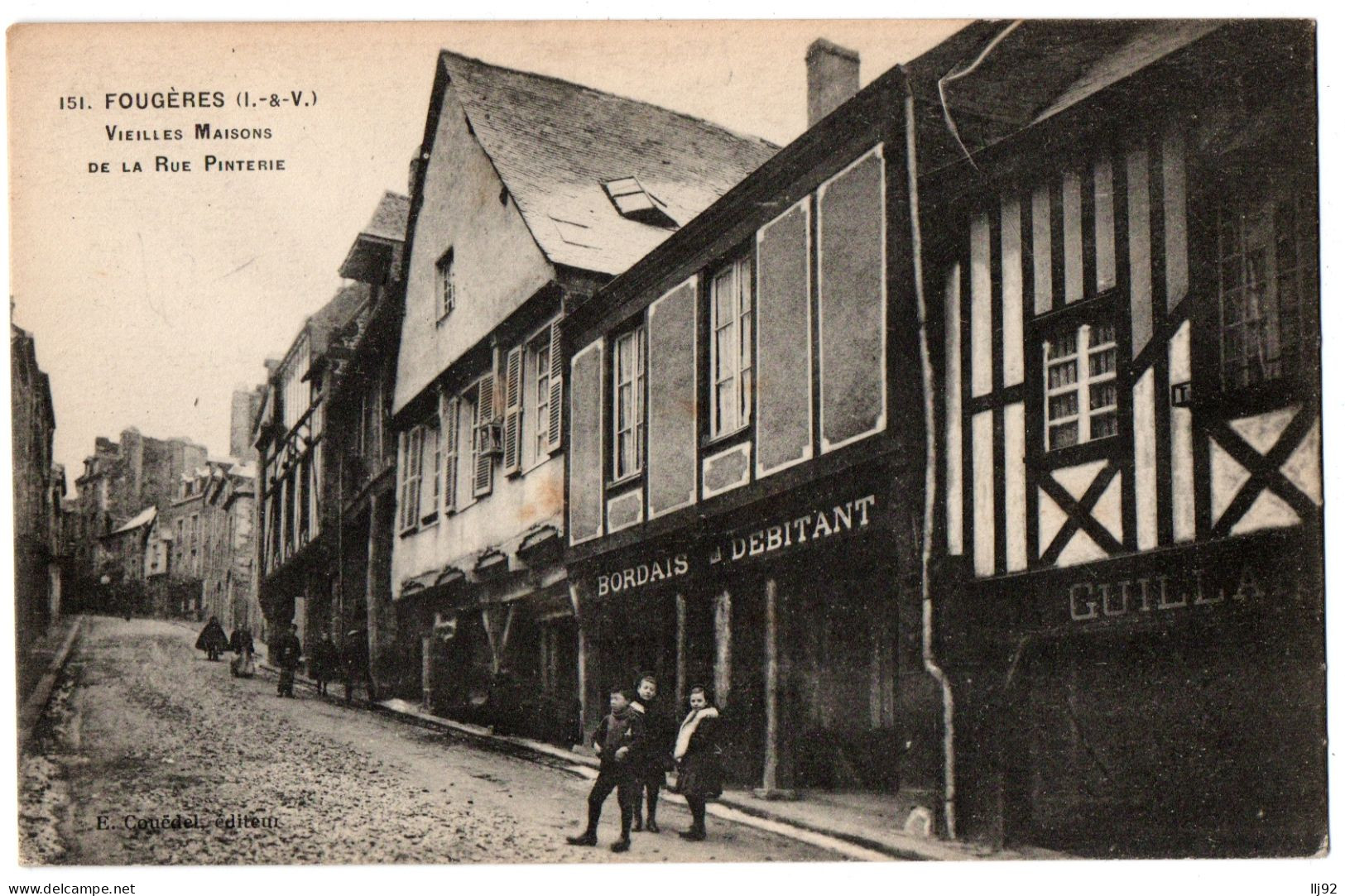 CPA 35 - FOUGERES (Ille Et Vilaine) - 151. Vieilles Maisons De La Rue Pinterie - Fougeres