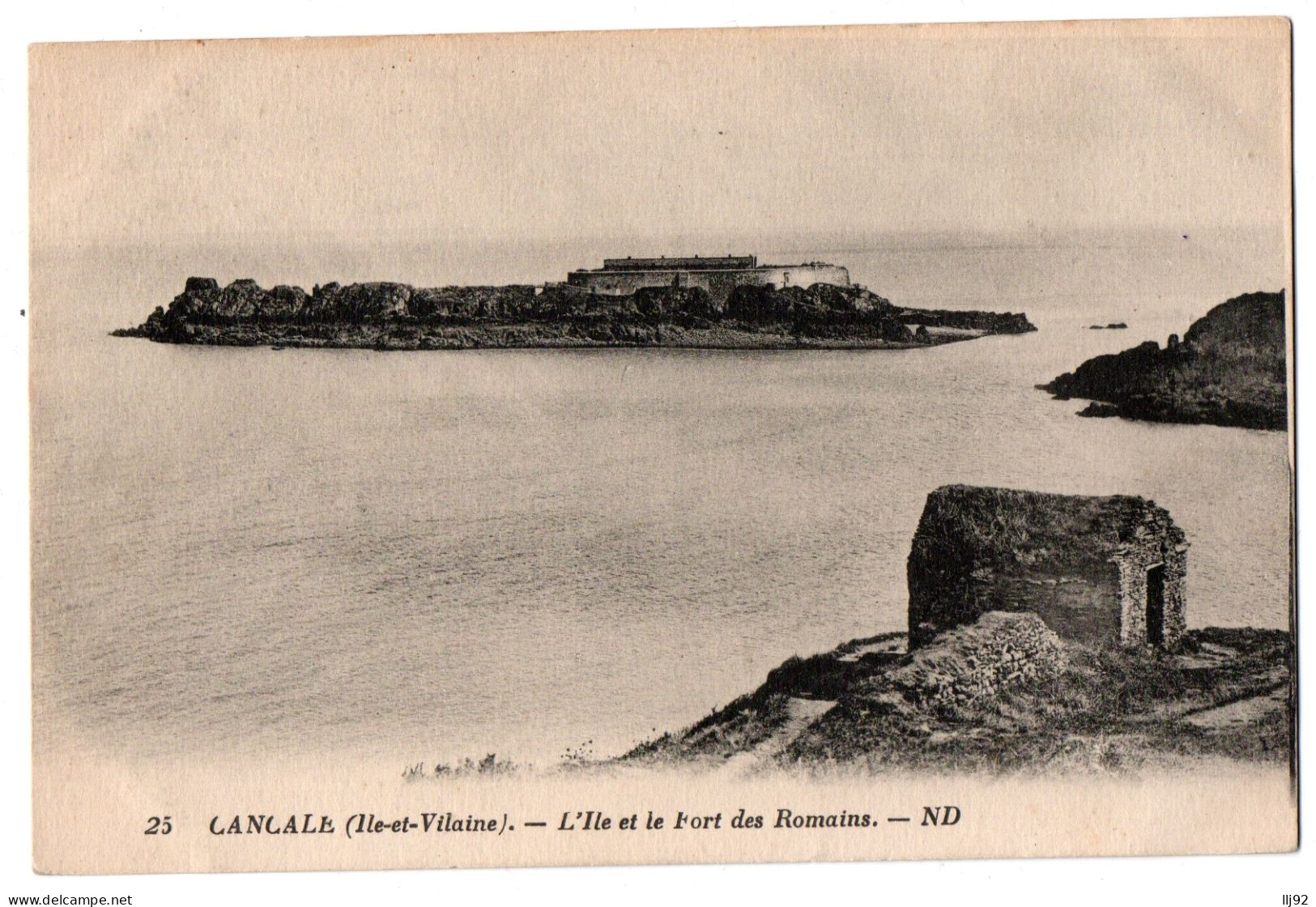 CPA 35 - CANCALE (Ille Et Vilaine) - 25. L'Ile Et Le Fort Des Romains - ND - Cancale