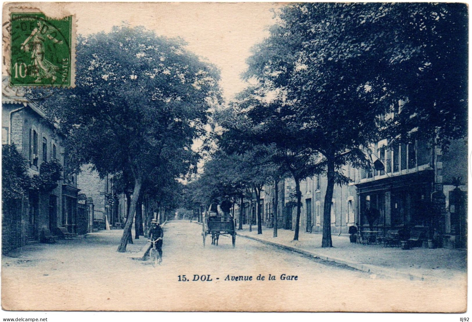 CPA 35 - DOL DE BRETAGNE (Ille Et Vilaine) - 15. Avenue De La Gare (attelage) - Dol De Bretagne