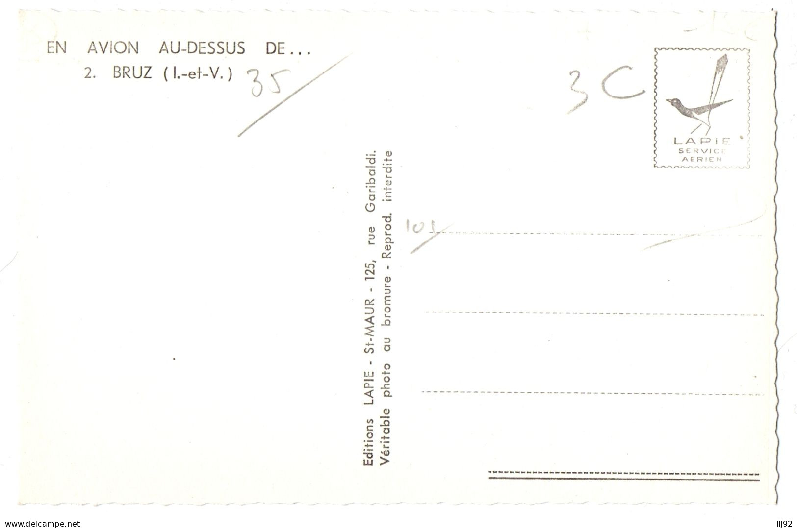 CPSM PF 35 - BRUZ (Ille Et Vilaine) - 2. En Avion Au-dessus De... - Other & Unclassified