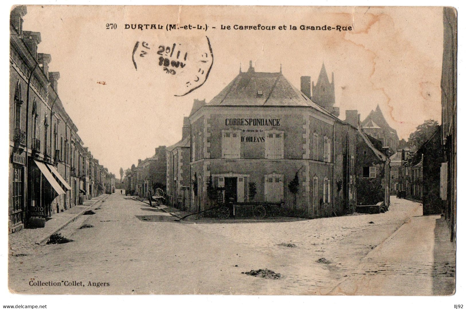 CPA 49 - DURTAL (Maine Et Loire) - 270. Le Carrefour Et La Grande Rue - Durtal