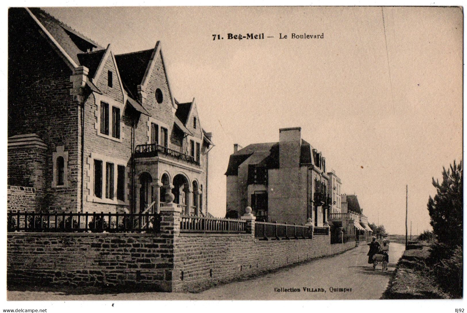 CPA 29 - BEG-MEIL (Finistère) - 71. Le Boulevard - Coll. Villard - Beg Meil