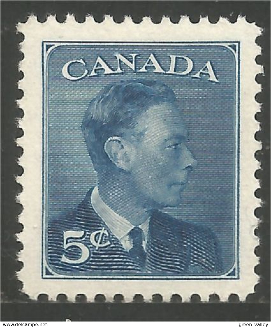 970 Canada 1949 Roi King VI 5c Blue Bleu No Gum Sans Gomme (342) - Gebraucht
