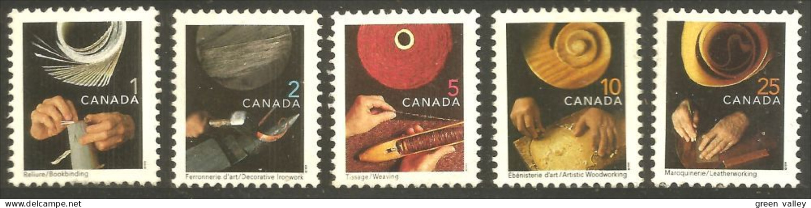 970 Canada Handicrafts Artisanat Fer Iron Reliure Textile Bois Wood Mint No Gum Sans Gomme (318) - Ongebruikt