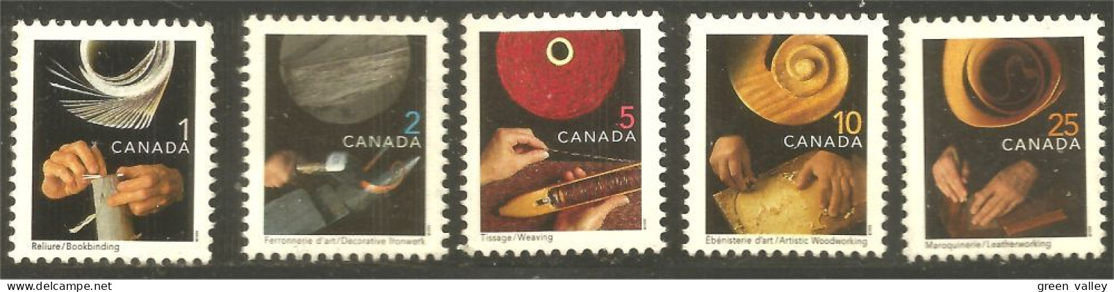 970 Canada Handicrafts Artisanat Fer Iron Reliure Textile Bois Wood Mint No Gum Sans Gomme (316) - Textil