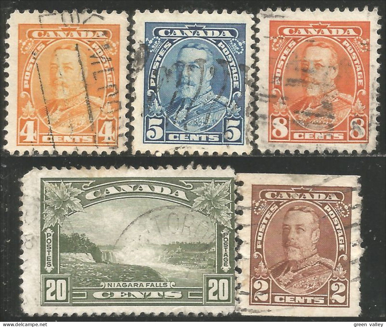 970 Canada 1935 King George V Pictorials 4c To 20c (155) - Used Stamps