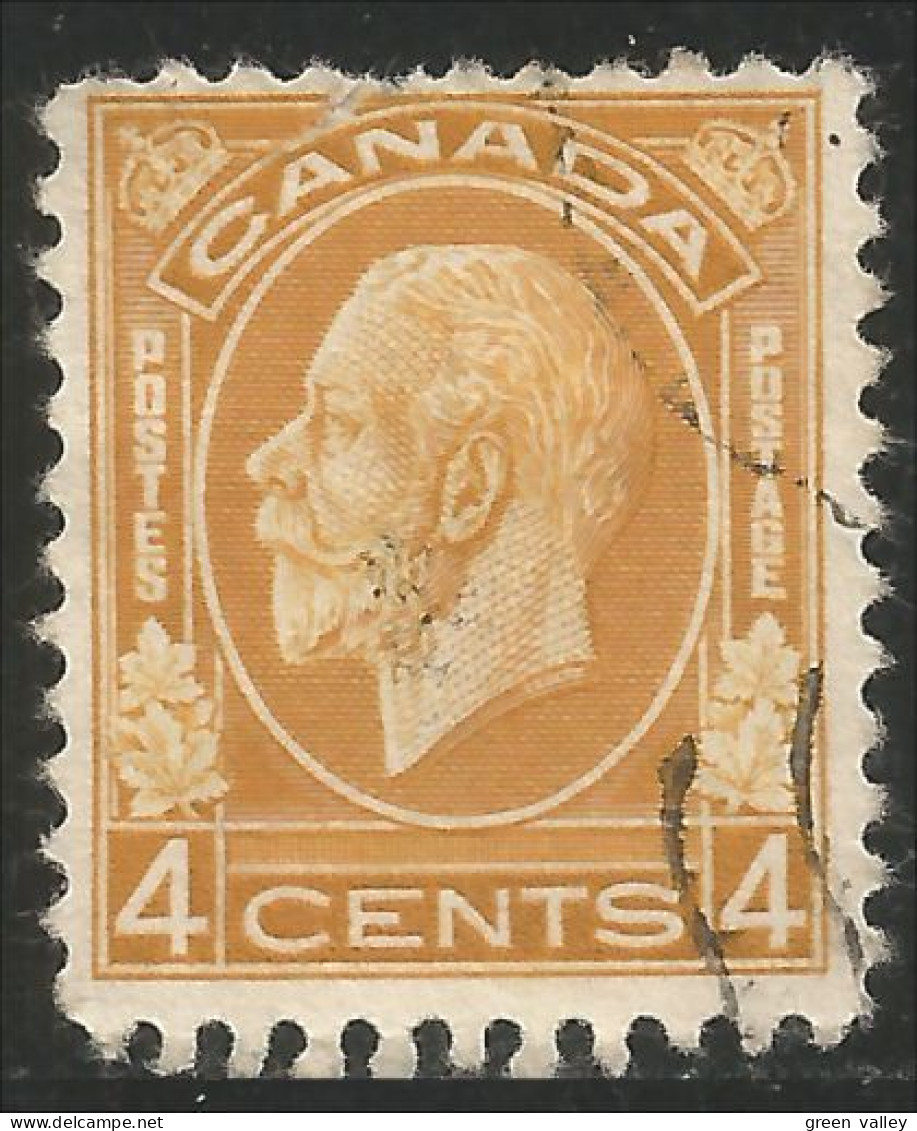 970 Canada 1932 4c Ochre King George V Medallion (128) - Gebruikt