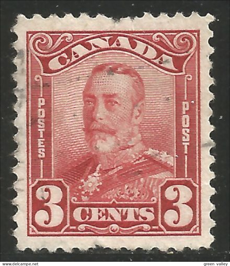 970 Canada 1928 3c Red King George V Scroll (87) - Otros & Sin Clasificación