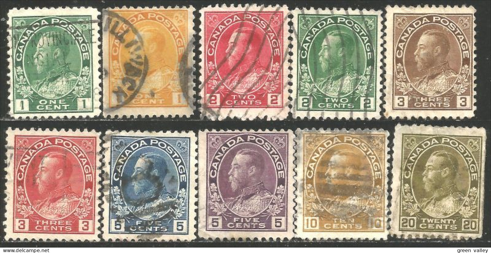 970 Canada 1911 King George V Admiral 1c To 20c (58) - Andere & Zonder Classificatie