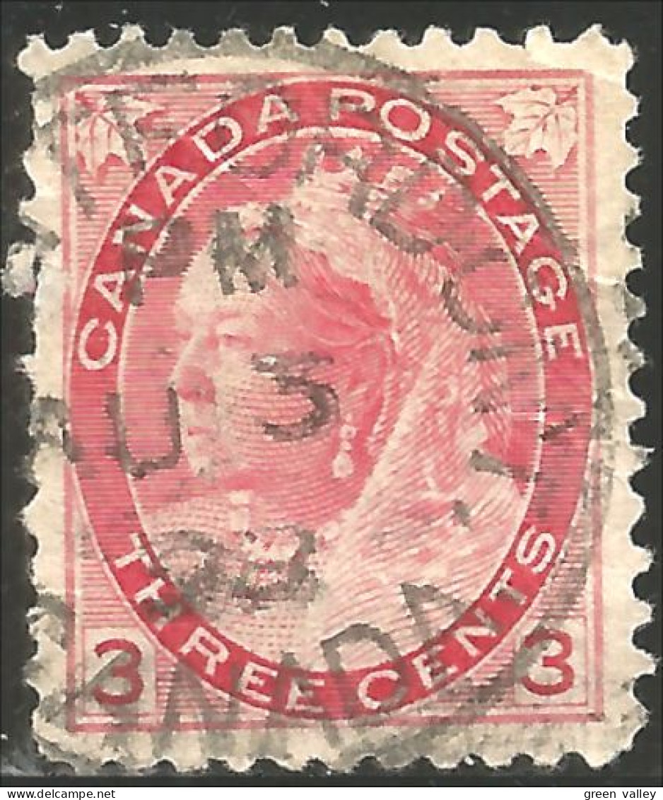 970 Canada 1898 Victoria 3c Red Queen Victoria Numeral VF CDS (54) - Oblitérés