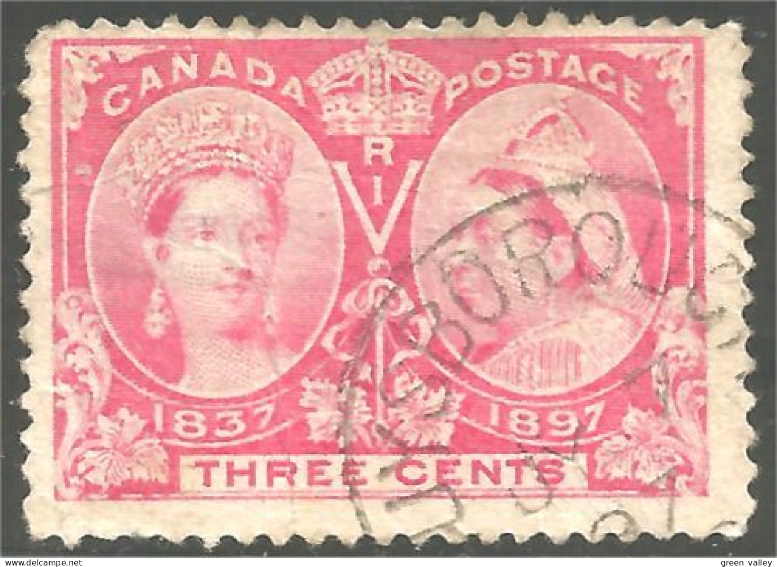 970 Canada 1897 3c Diamond Jubilee (30) - Gebruikt