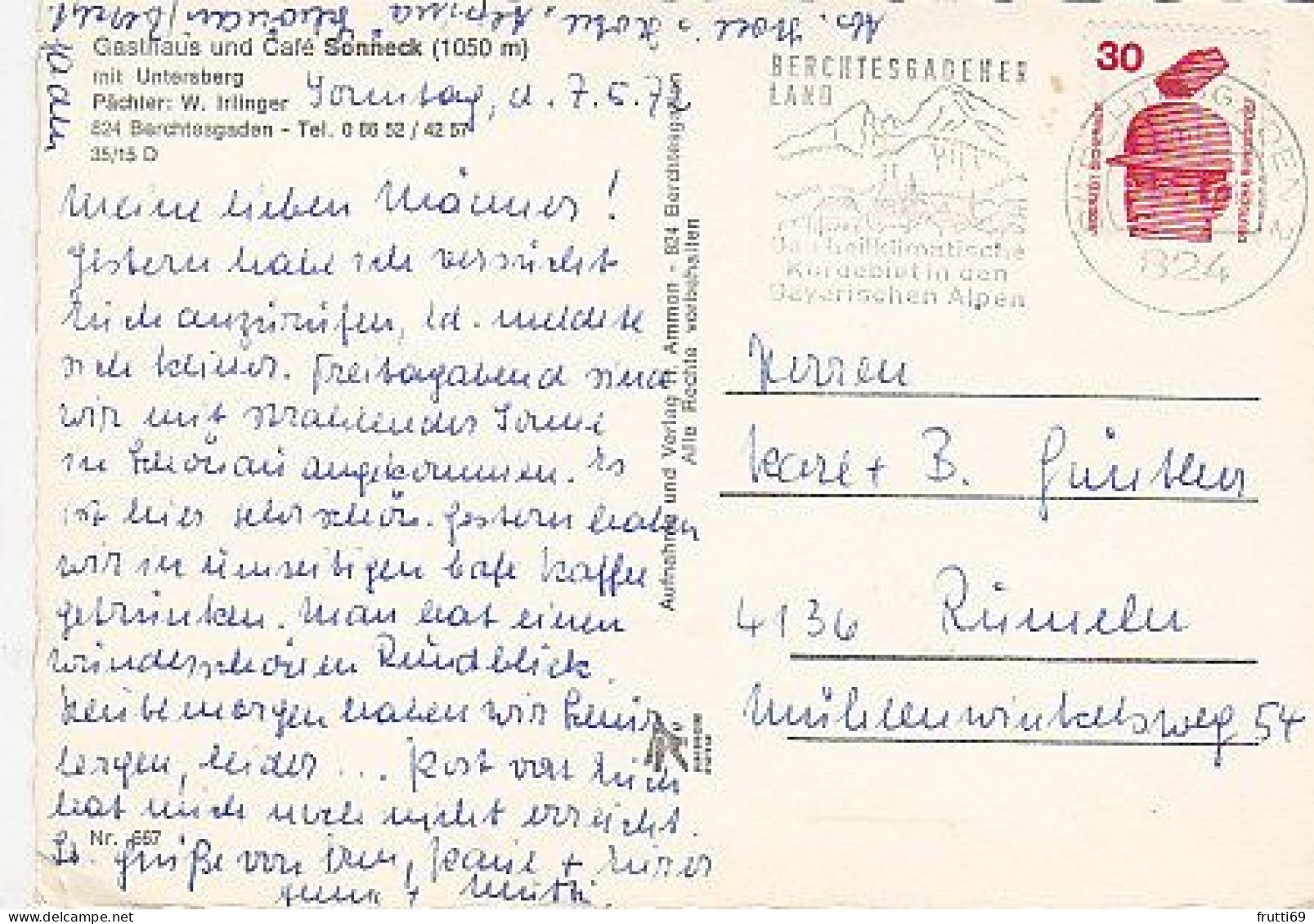 AK 211110 GERMANY - Berchtesgaden - Gasthaus Und Café Sonneck - Berchtesgaden