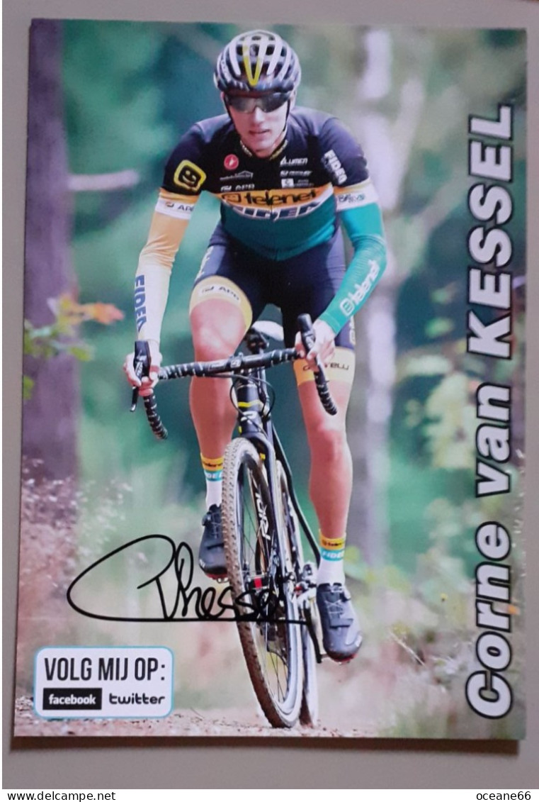 Autographe Corne Van Kessel Telenet Fidea Format A5 - Radsport