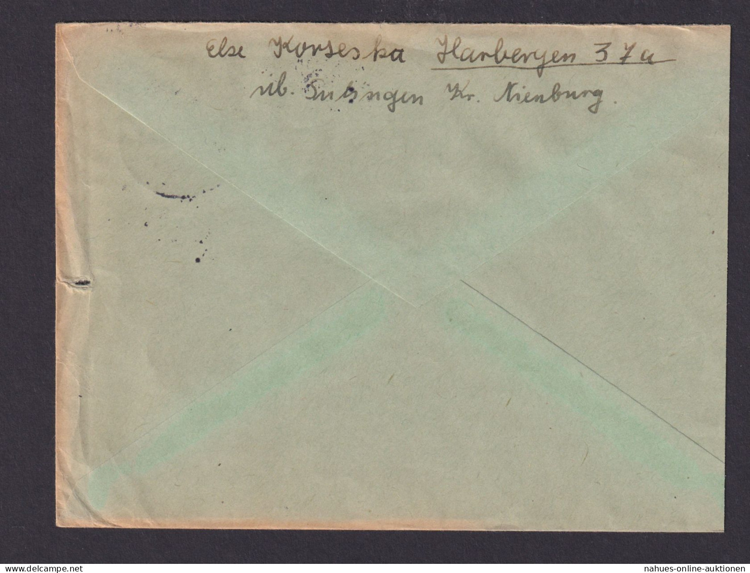 Bund Brief EF Heuss Landpoststempel Harbergen über Sulingen Niedersachsen - Storia Postale