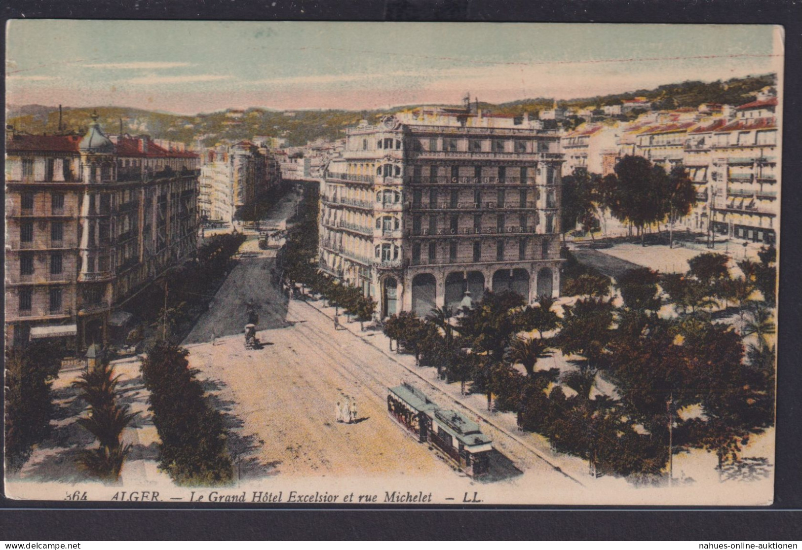 Ansichtskarte Alger Algier Algerien Grand Hotel Excelsior Rue Künstlerkarte - Non Classés