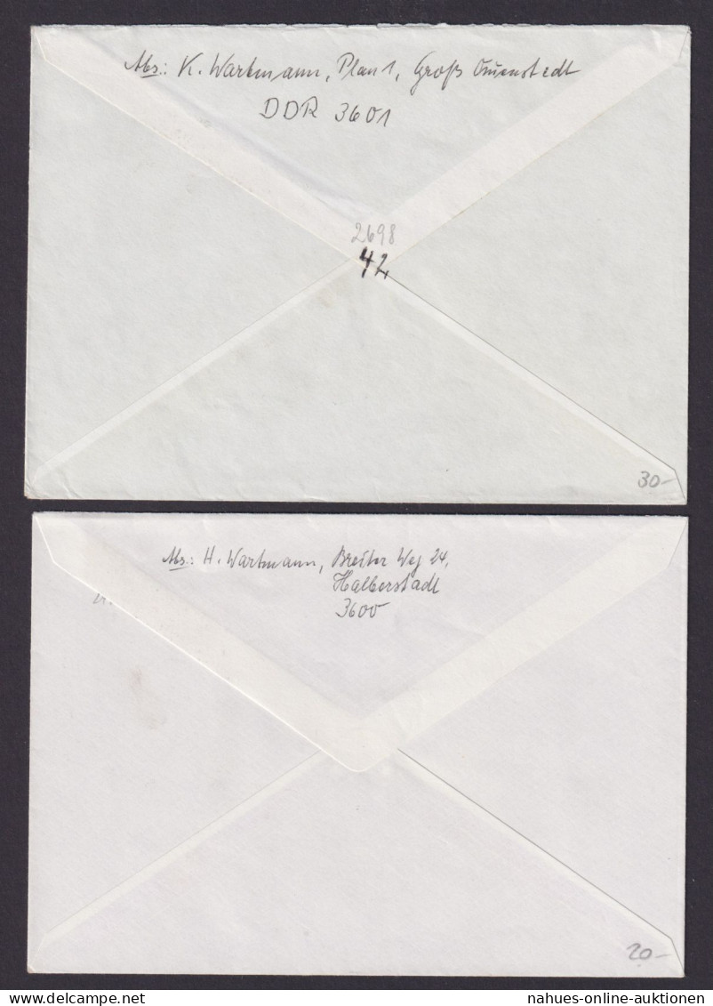 DDR Brief 2697-2698 Buchkunst Ausstellung 4 Belege Varianten Zusammendruck - Storia Postale