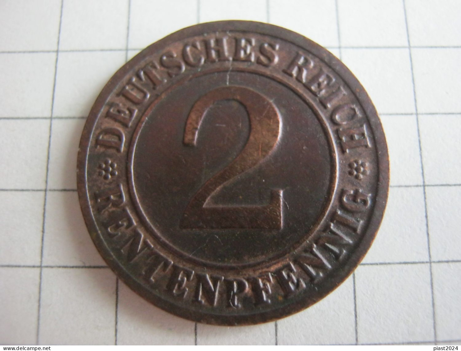 Germany 2 Rentenpfennig 1924 D - 2 Rentenpfennig & 2 Reichspfennig