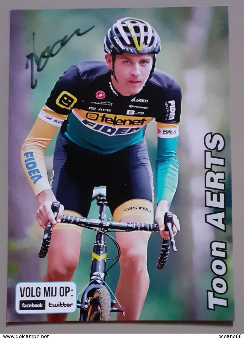Autographe Toon Aerts Telenet Fidea Format A5 - Cyclisme