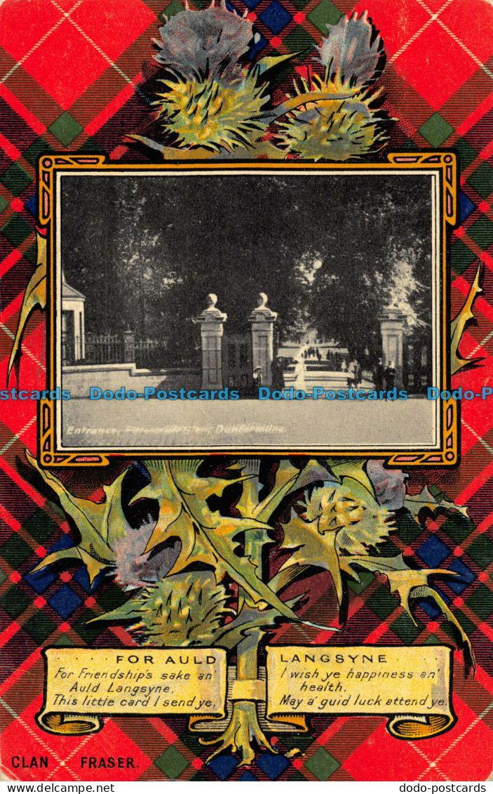 R077977 Clan Fraser. For Auld Langsyne. Entrance. Scotch Design Series. Ideal Se - Monde