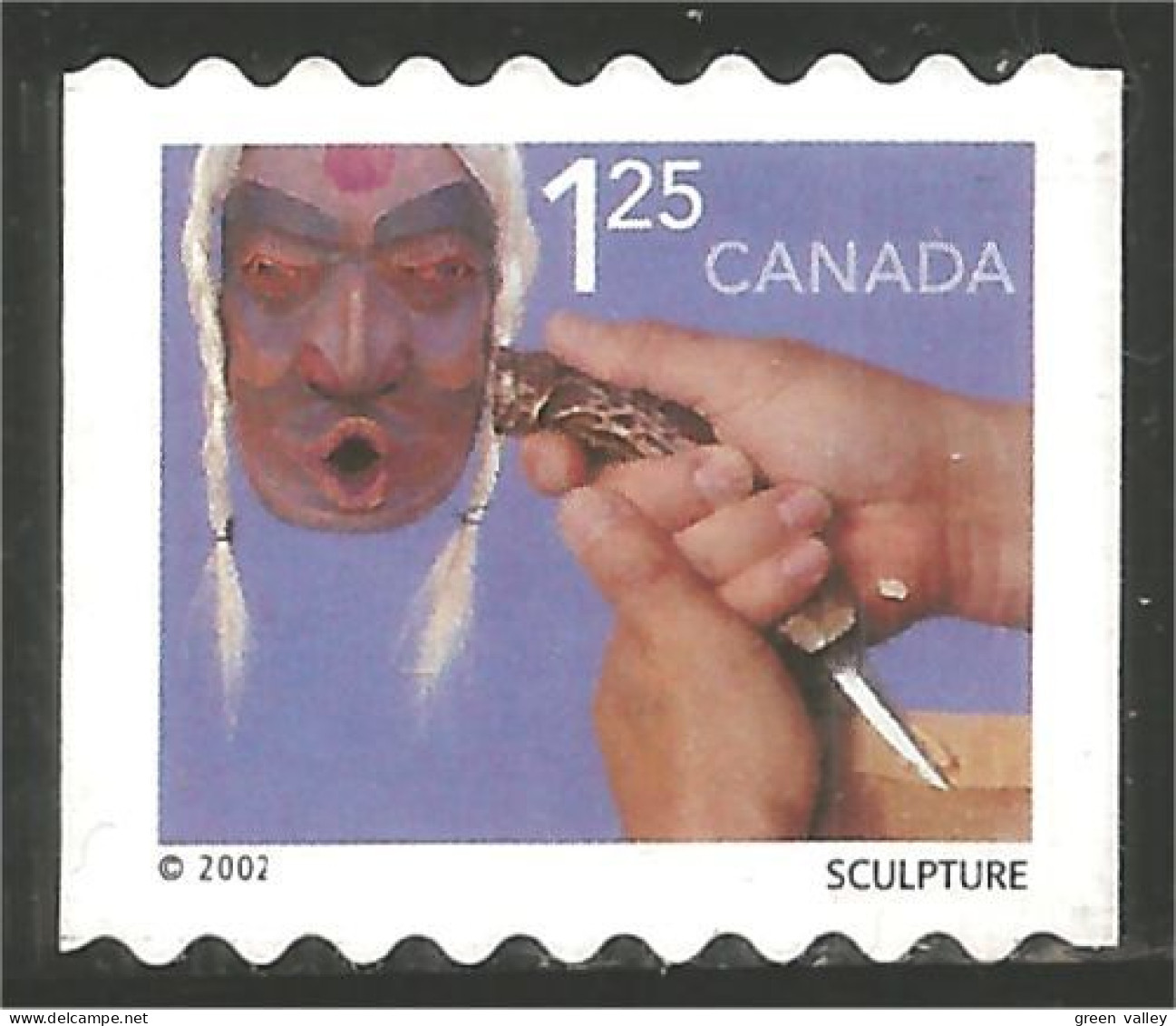 Canada Indian Sculpture Indienne Mint No Gum (12-003) - Indiens D'Amérique