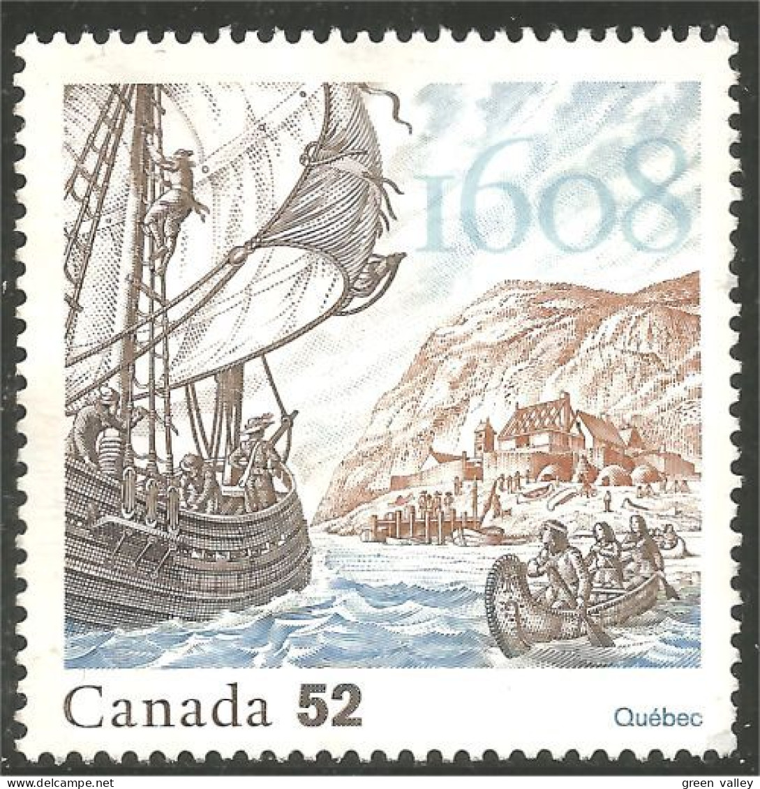 Canada 1608 Jacques Cartier Voilier Sailing Ship Bateau Schiffe Indians Indiens Mint No Gum (5-007) - American Indians