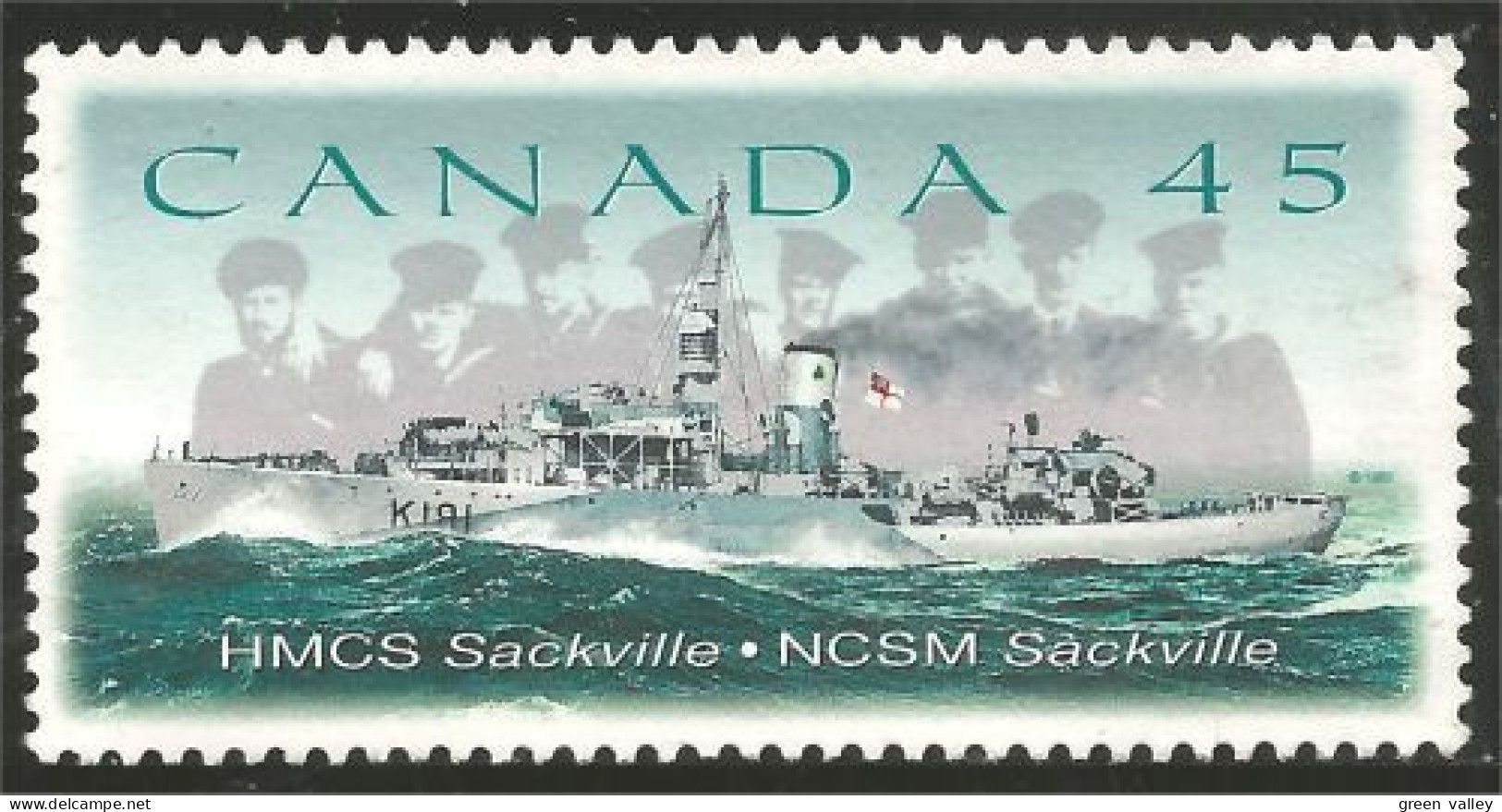 Canada Bateau Ship Boat Schiffe Barco Barca HMCS Sackville Mint No Gum (4-001) - Boten