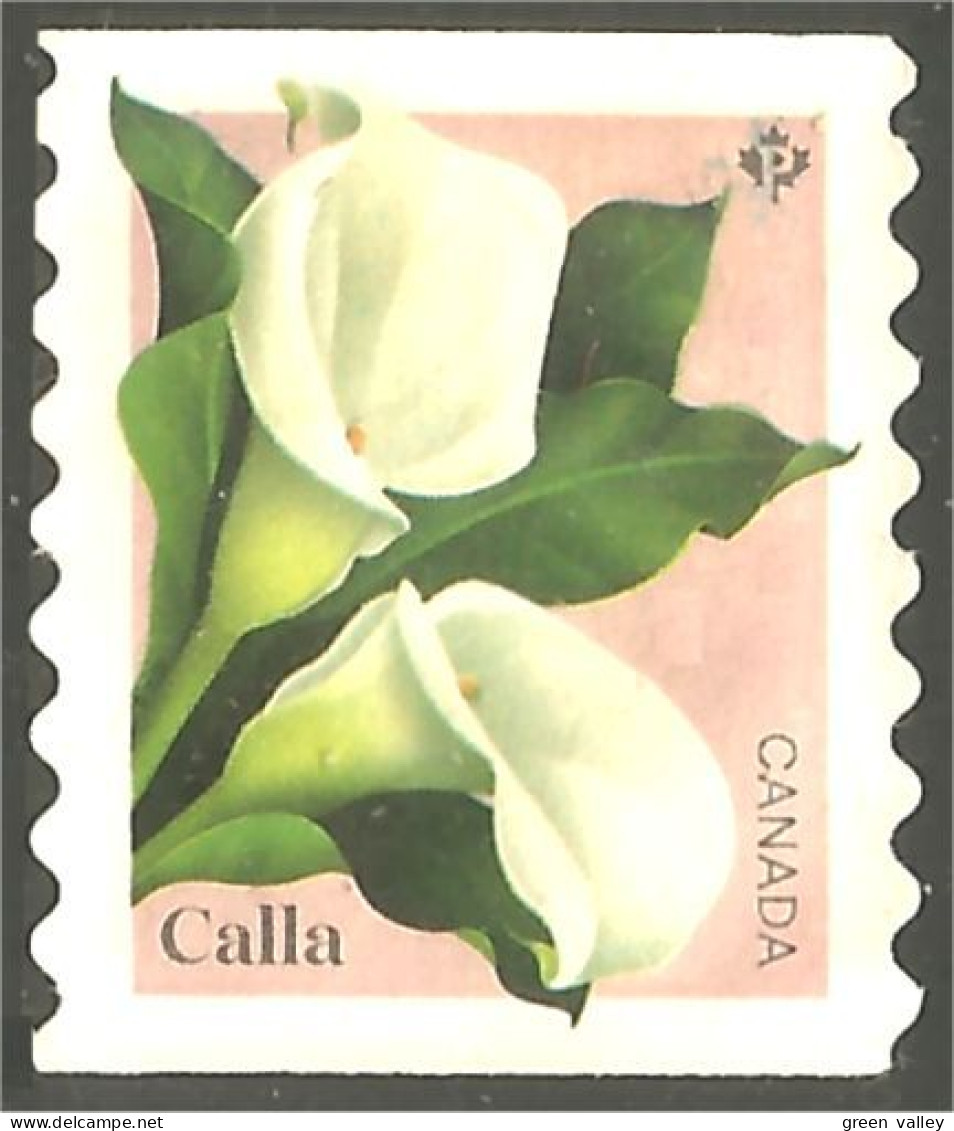 Canada Fleur De Calla Flower Coil Roulette Mint No Gum (447) - Used Stamps