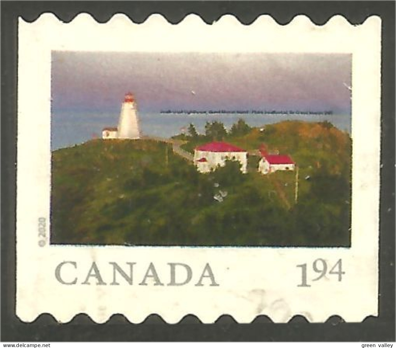 Canada Swallowtail Lighthouse Grand Manan Island Phare Lichtturm Coil Roulette Mint No Gum (450) - Usados